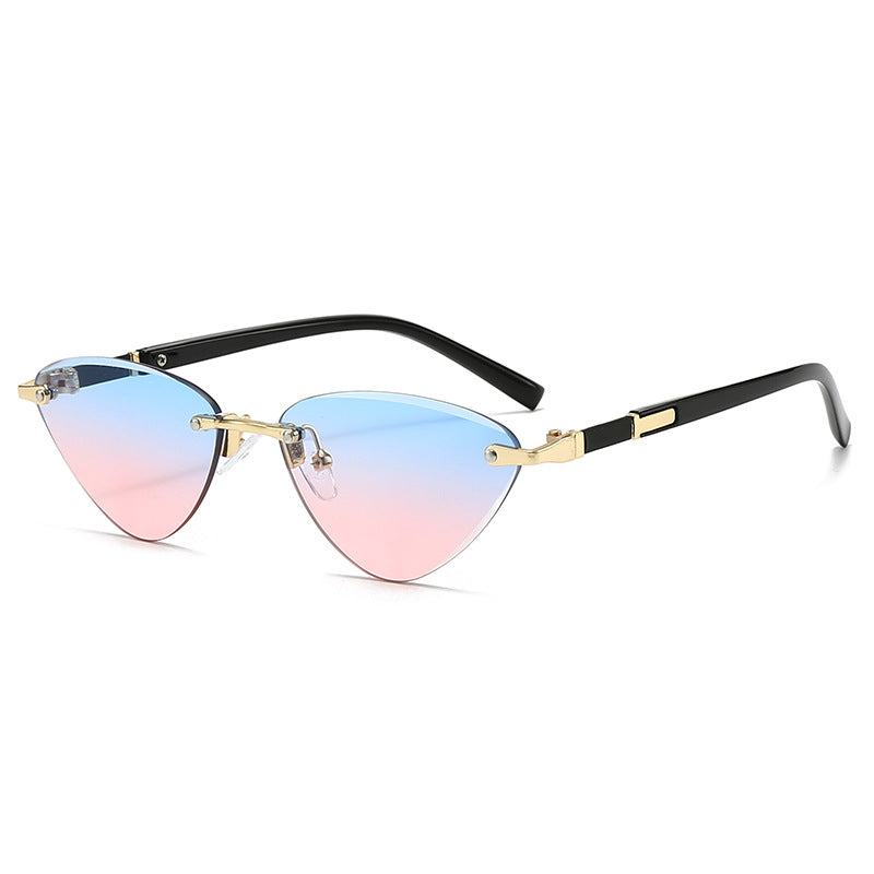 Damen modische Cat-Eye Sonnenbrille mit elegantem Metallrahmen Karnz