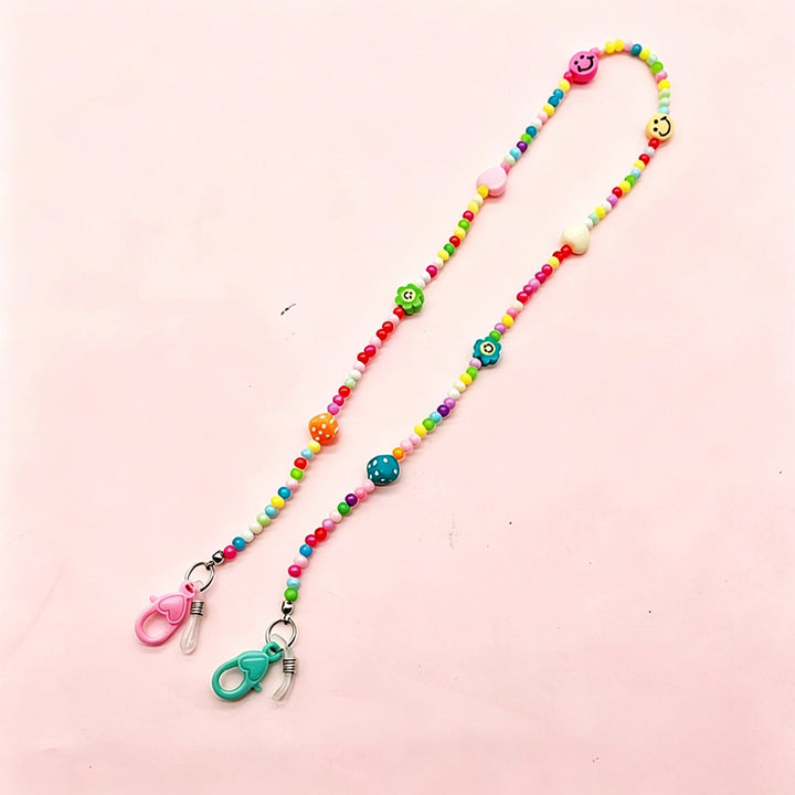Bunte Perlen Brille Kette Karnz
