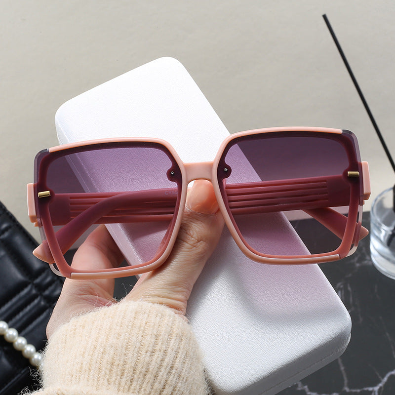 Damen quadratische Sonnenbrille mit trendigem Geometrie-Design Karnz