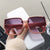 Damen quadratische Sonnenbrille mit trendigem Geometrie-Design Karnz