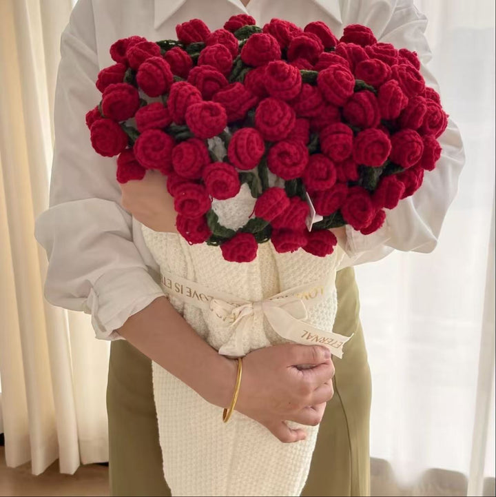Florale Häkel-Wurfdecke