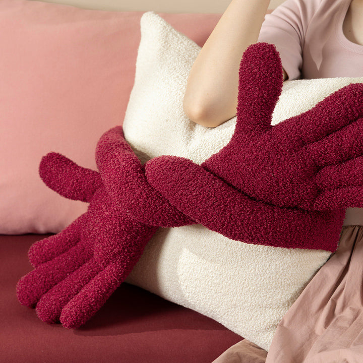 Kuschelige Bouclé-Fleece-Handschuhe mit wärmendem Thermfutter Karnz