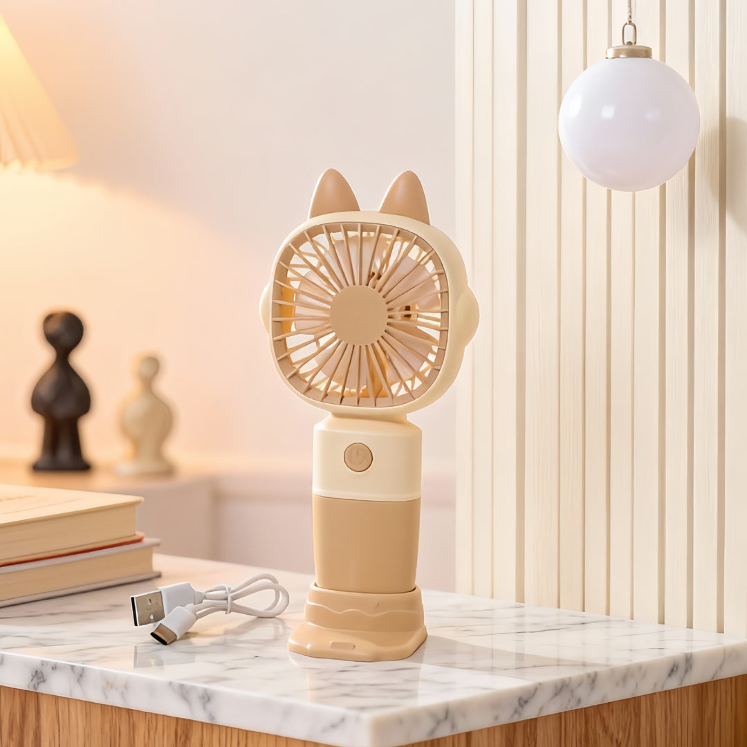 Damen Tragbarer Handventilator mit niedlichem Tierdesign Karnz