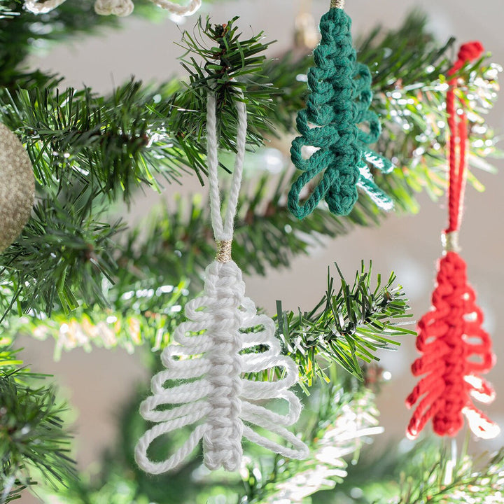 Macrame Weihnachtsbaum Ornament Karnz