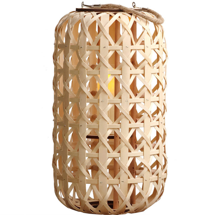 Elegante Laterne aus handgewebtem Naturmaterial Karnz