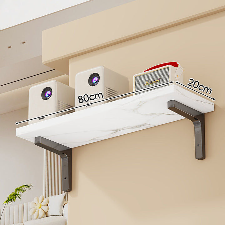 Wandmontierte schwebende Aufbewahrungse shelf mit Marmor-Effekt und Schwerlaststahlhaltern