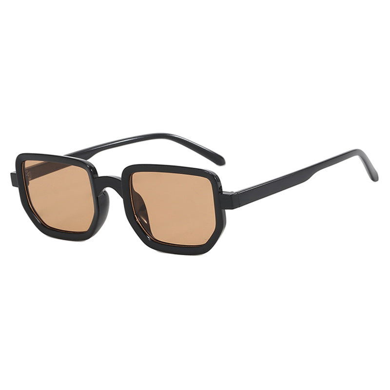 Damen geometrische Sonnenbrille mit modischem Rahmen und schützenden Gläsern Karnz