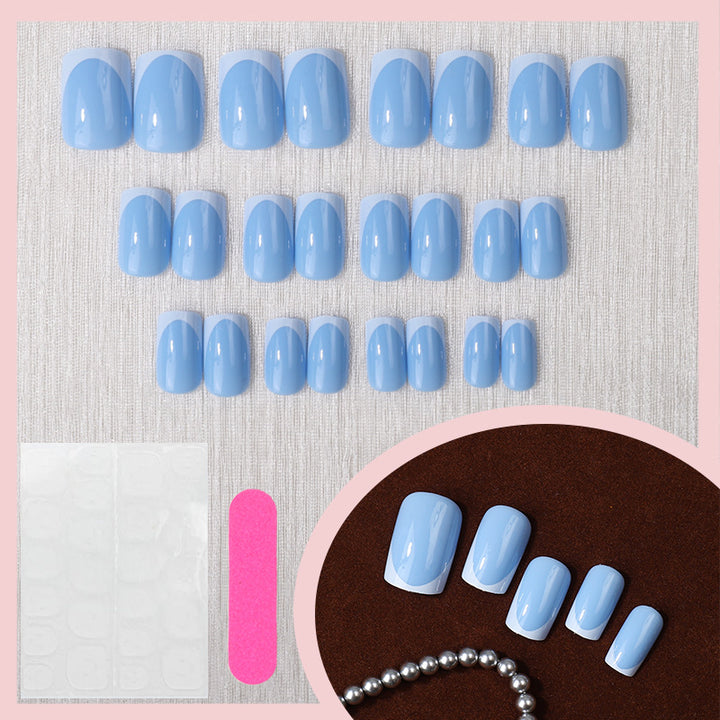 Premium French Tip Press-On Nail Set Karnz