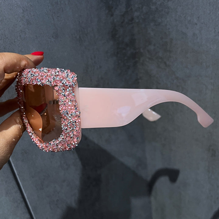 Damen extravagante Kristall-Sonnenbrille Karnz