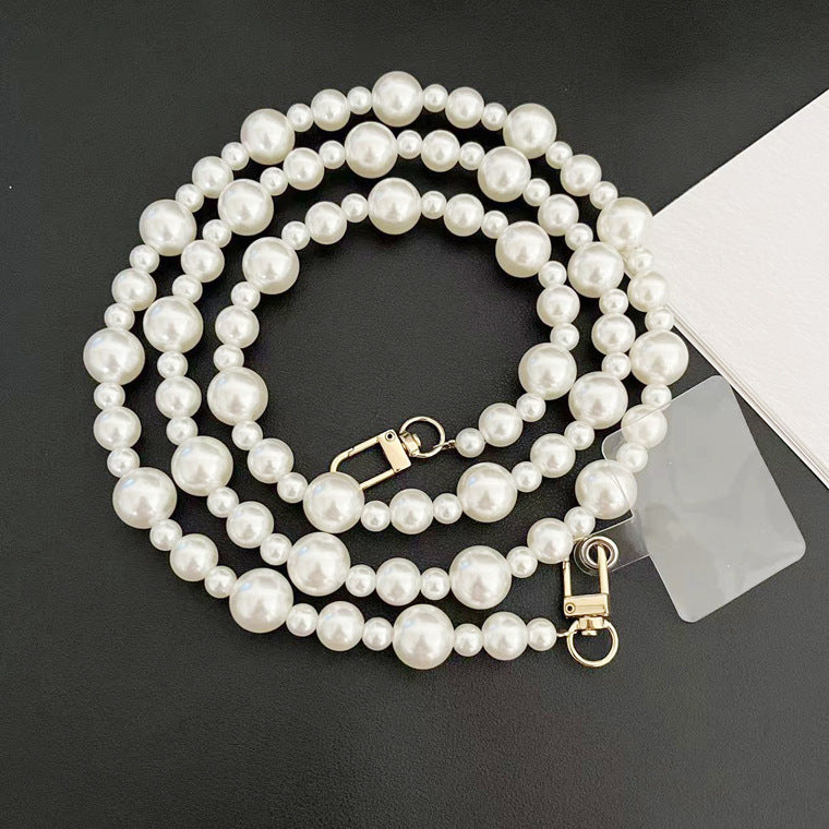 Damen elegante Perlenbesetzte Brillen Kette Karnz
