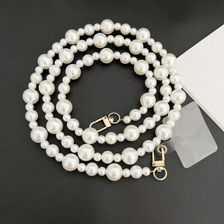 Damen elegante Perlenbesetzte Brillen Kette Karnz