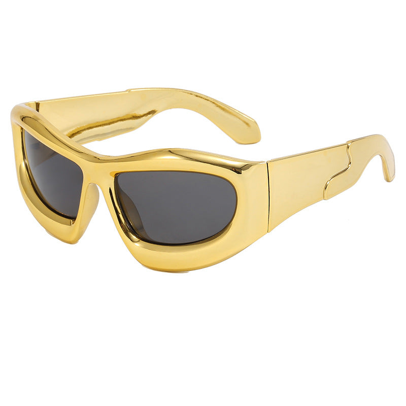 Damen Sportliche Sonnenbrille mit robustem, geometrischem Rahmendesign Karnz