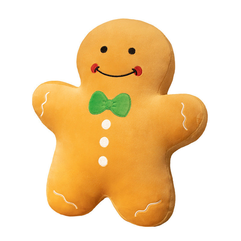 Plüsch Schneemann Dekoratives Kuschelkissen mit gesticktem Gesicht, Schal & Pompon-Hut Karnz