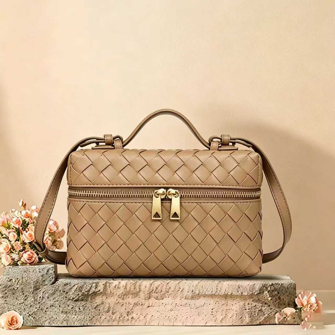 Gewebte Leder-Kosmetiktasche Karnz