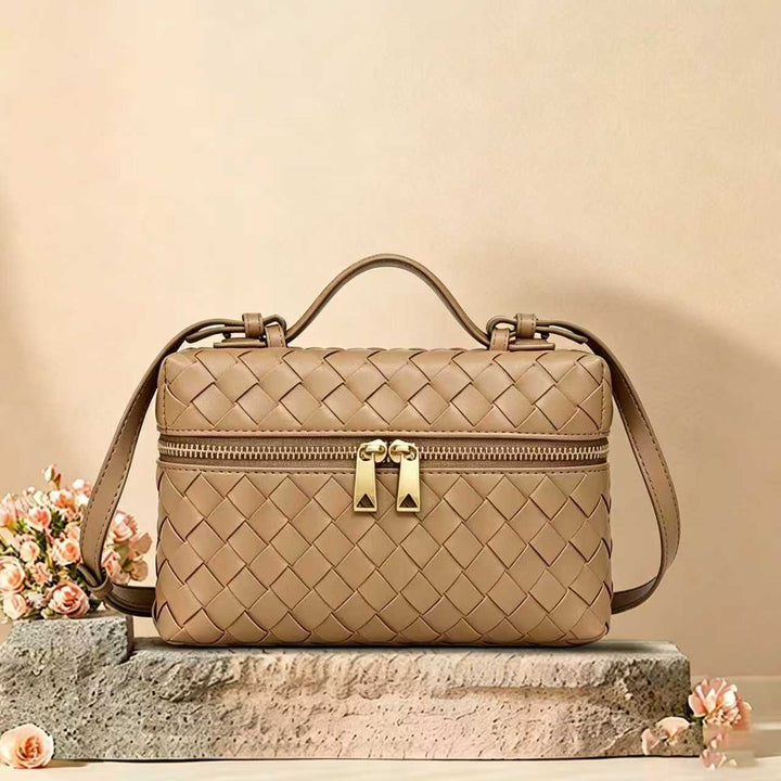 Gewebte Leder-Kosmetiktasche Karnz