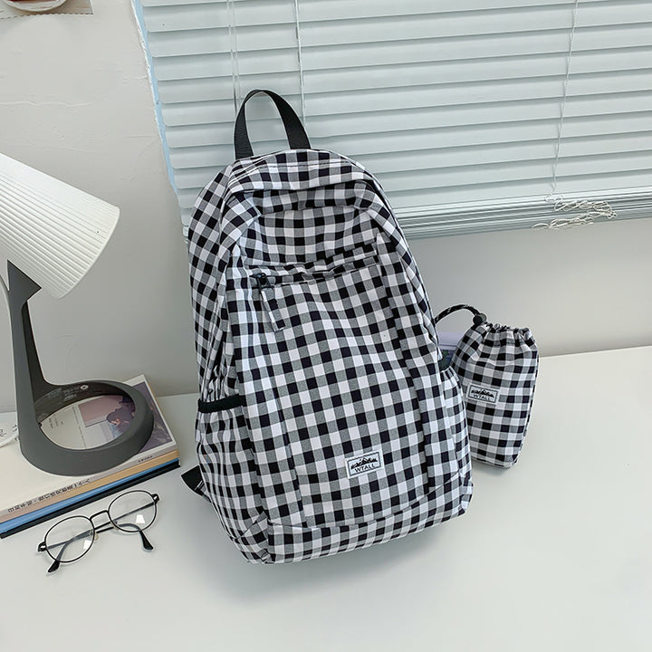 Stylische Karierte Rucksack Karnz