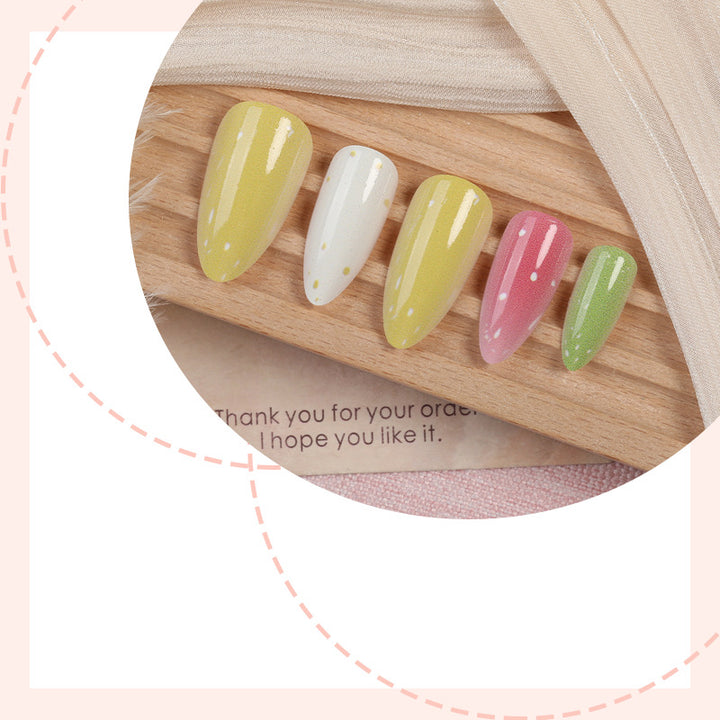 Premium Dekorative Druck-Nagelset mit Künstlerischen Glitzer-Effekten Karnz