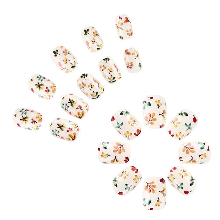 Florale Press-On Nagelkunst Karnz