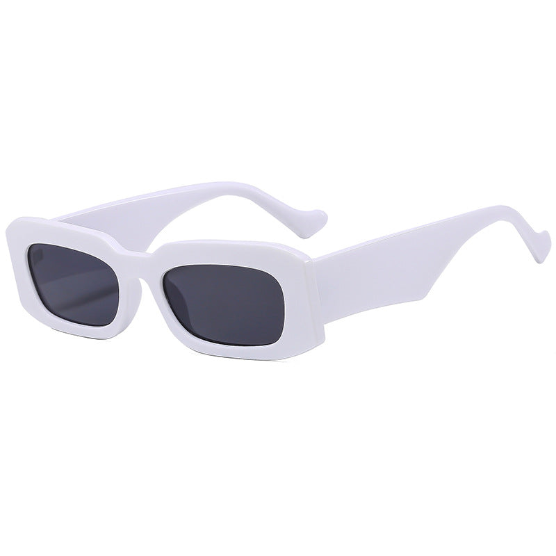 Damen modische quadratische Sonnenbrille mit breitem Rahmen und UV-Schutz Karnz