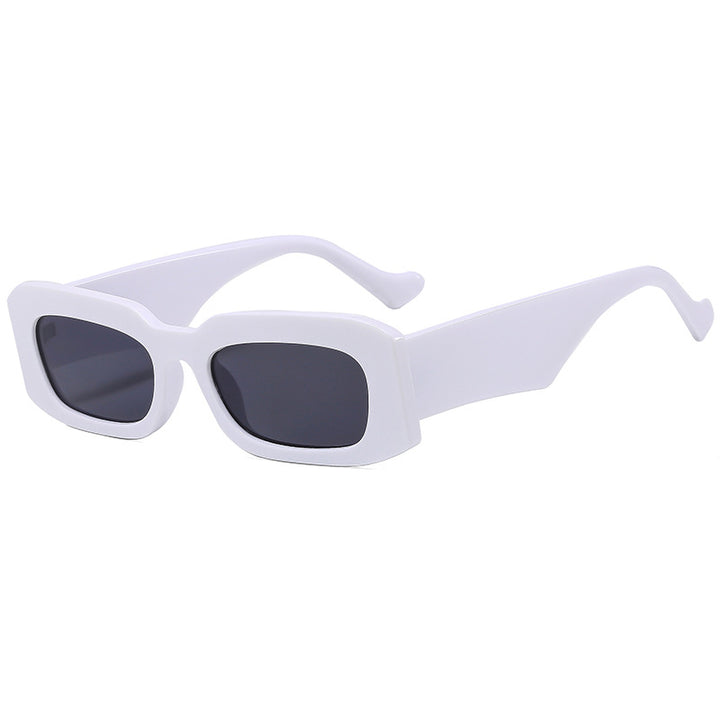Damen modische quadratische Sonnenbrille mit breitem Rahmen und UV-Schutz Karnz