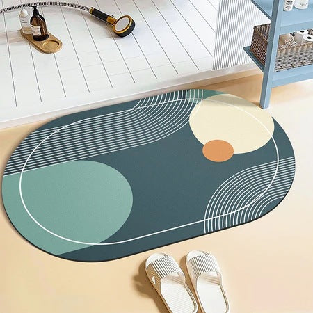 Rutschfeste Blumendesign Badematte