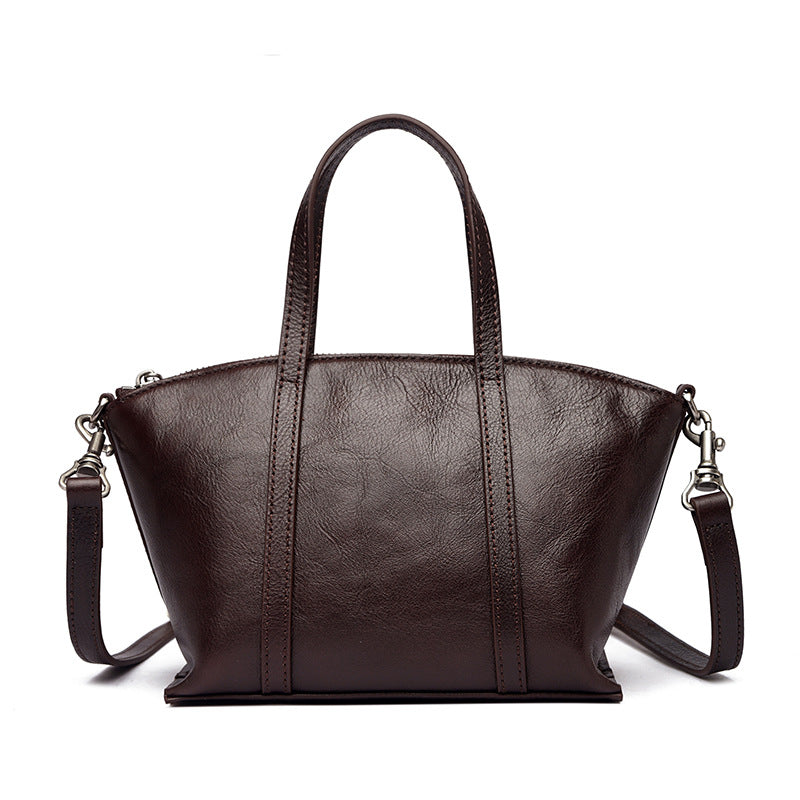 Texturierte Lederhandtasche Karnz