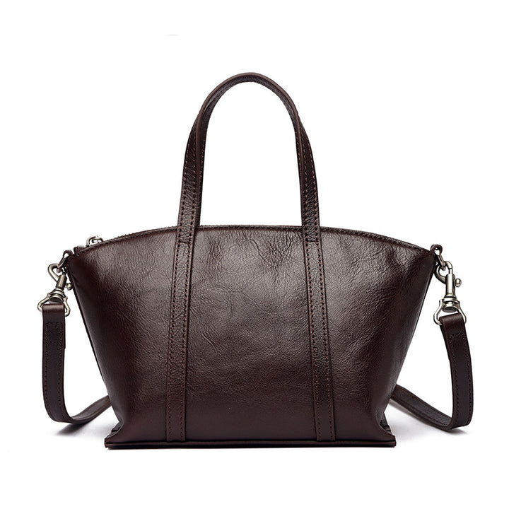 Texturierte Lederhandtasche Karnz