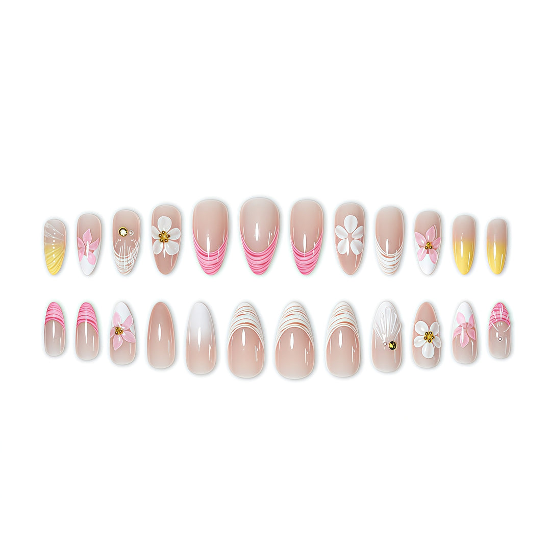 Florale 3D Artisan Nagelverlängerungen Karnz
