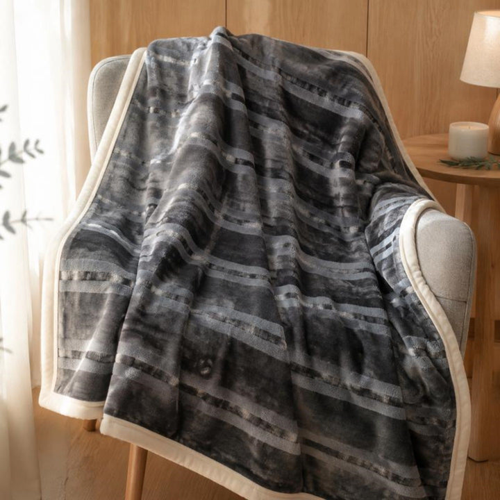 Texturiertes Wende-Fleece-Wurfdecke Karnz
