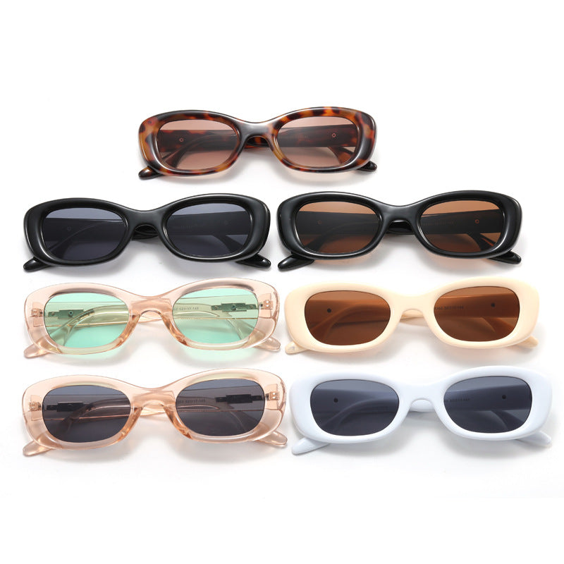 Damen modische Retro-Sonnenbrille mit breitem Rahmen Karnz