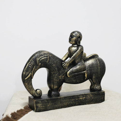 Dekorative Elefant Figur mit Kind als Reiter