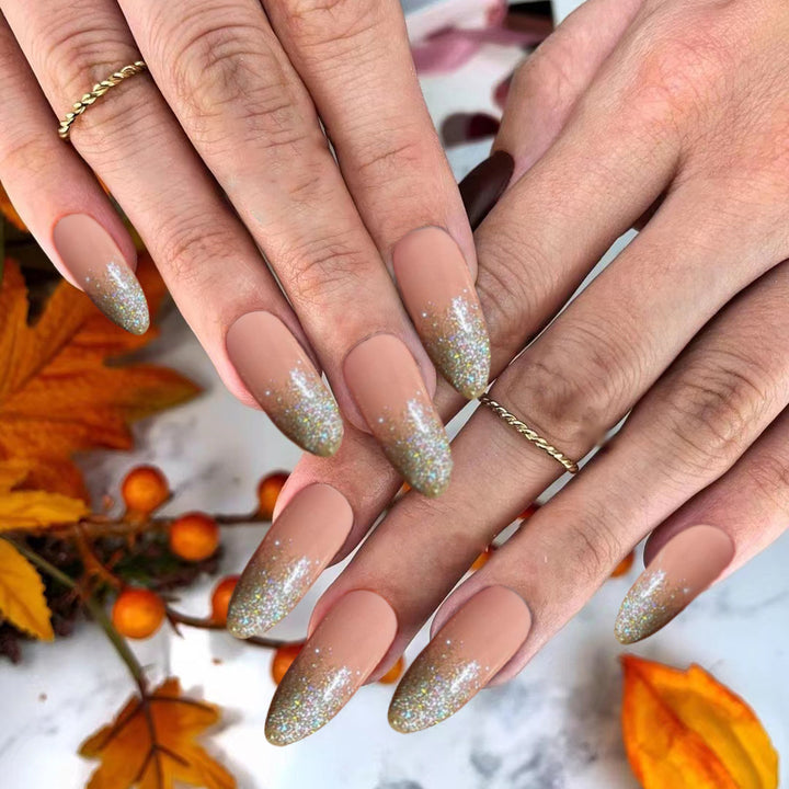 Glitzernde Press-On-Nägel Set Karnz
