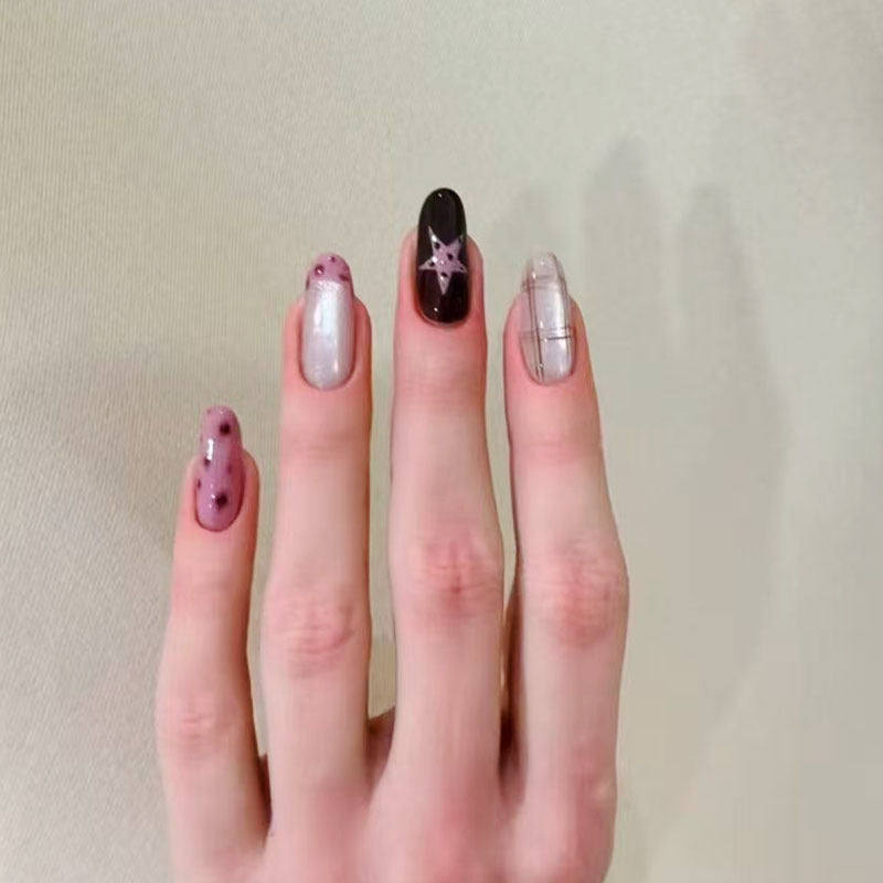 Verspielt Hase-Themen Press-On Nagelkunst Set Karnz