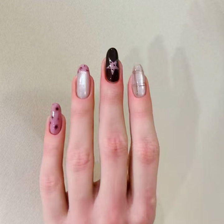 Verspielt Hase-Themen Press-On Nagelkunst Set Karnz