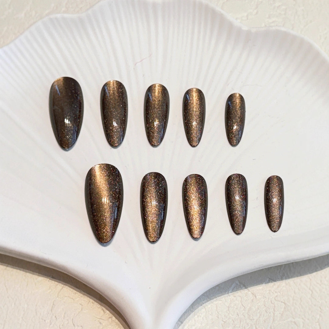 Glänzende Stiletto-Nageltipps