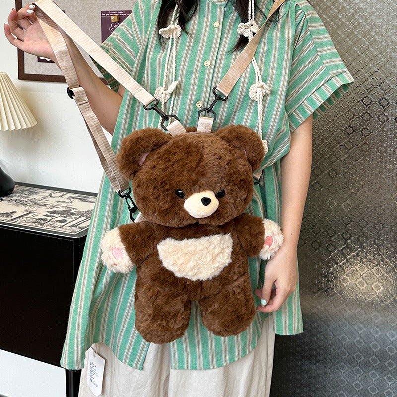 Plüsch Rucksack mit Süßem Teddy-Design Karnz