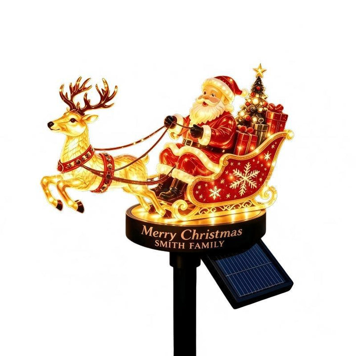Weihnachtslichte Dekoration mit Santa und Rentier Karnz