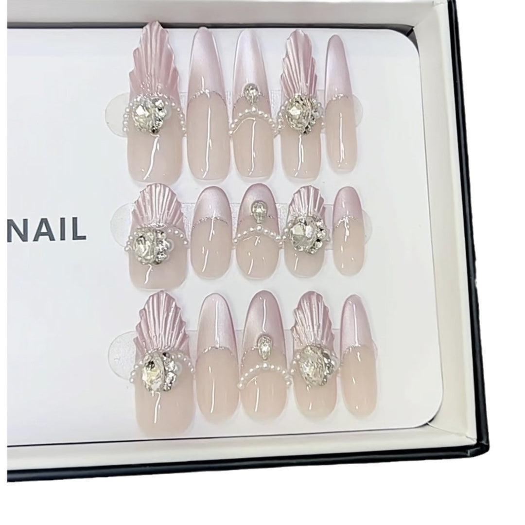 3D Dekorative Press-On Nagelset Karnz