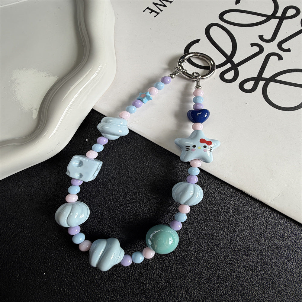 Dekorativer perlenbesetzter Handy-Lanyard Karnz 1790135831