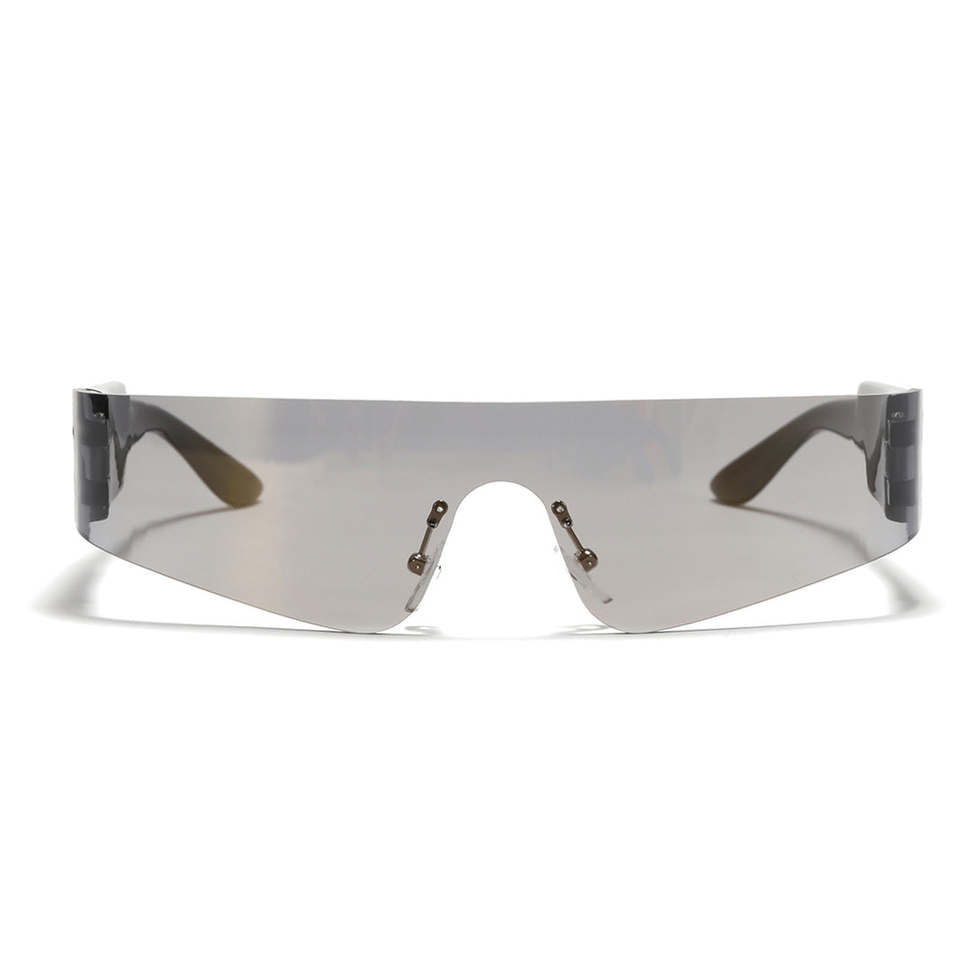 Damen futuristische Sport-Sonnenbrille mit optimalem UV-Schutz Karnz