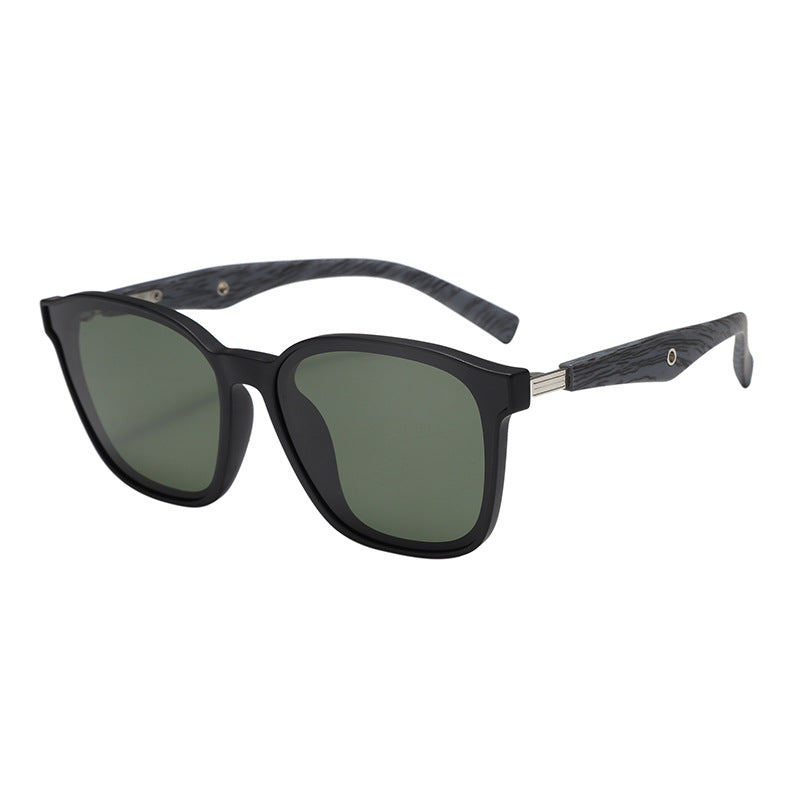 Damen stilvolle oversized Sonnenbrille mit hölzernen Akzenten Karnz