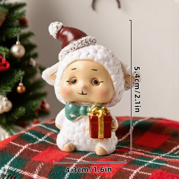 Dekorative Weihnachtsfigur im Schafdesign Karnz