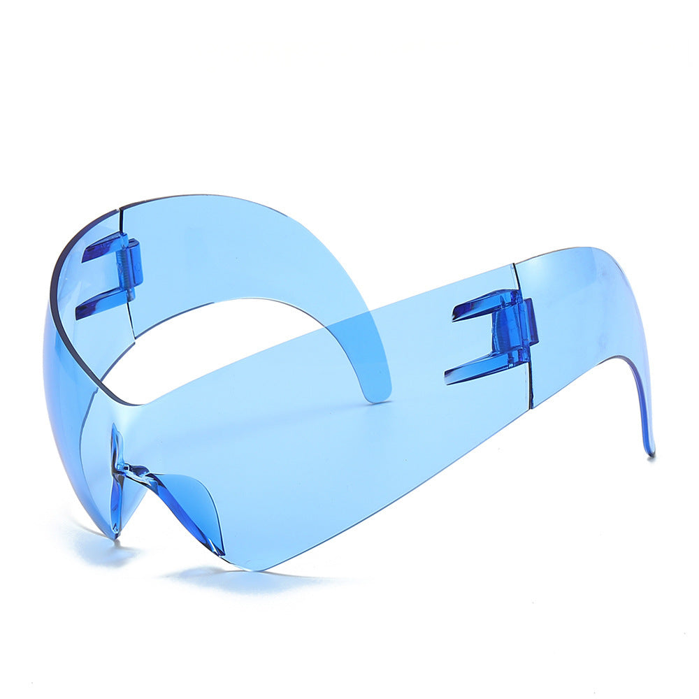 Futuristische Übergroße Shield Sonnenbrille Karnz