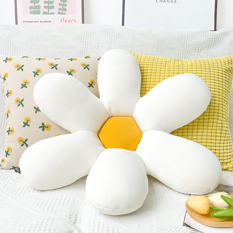 Quadratischer dekorativer Kissenbezug mit handtuftetem Blumen‑Tufting Karnz