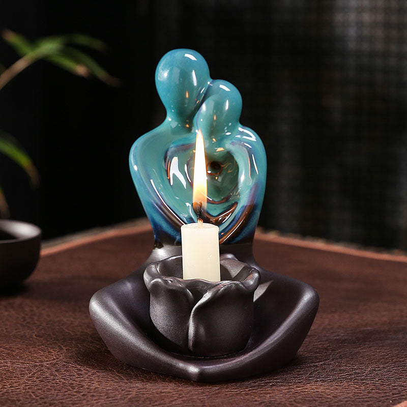 Künstlerisches Paar Figurine Räuchergefäß