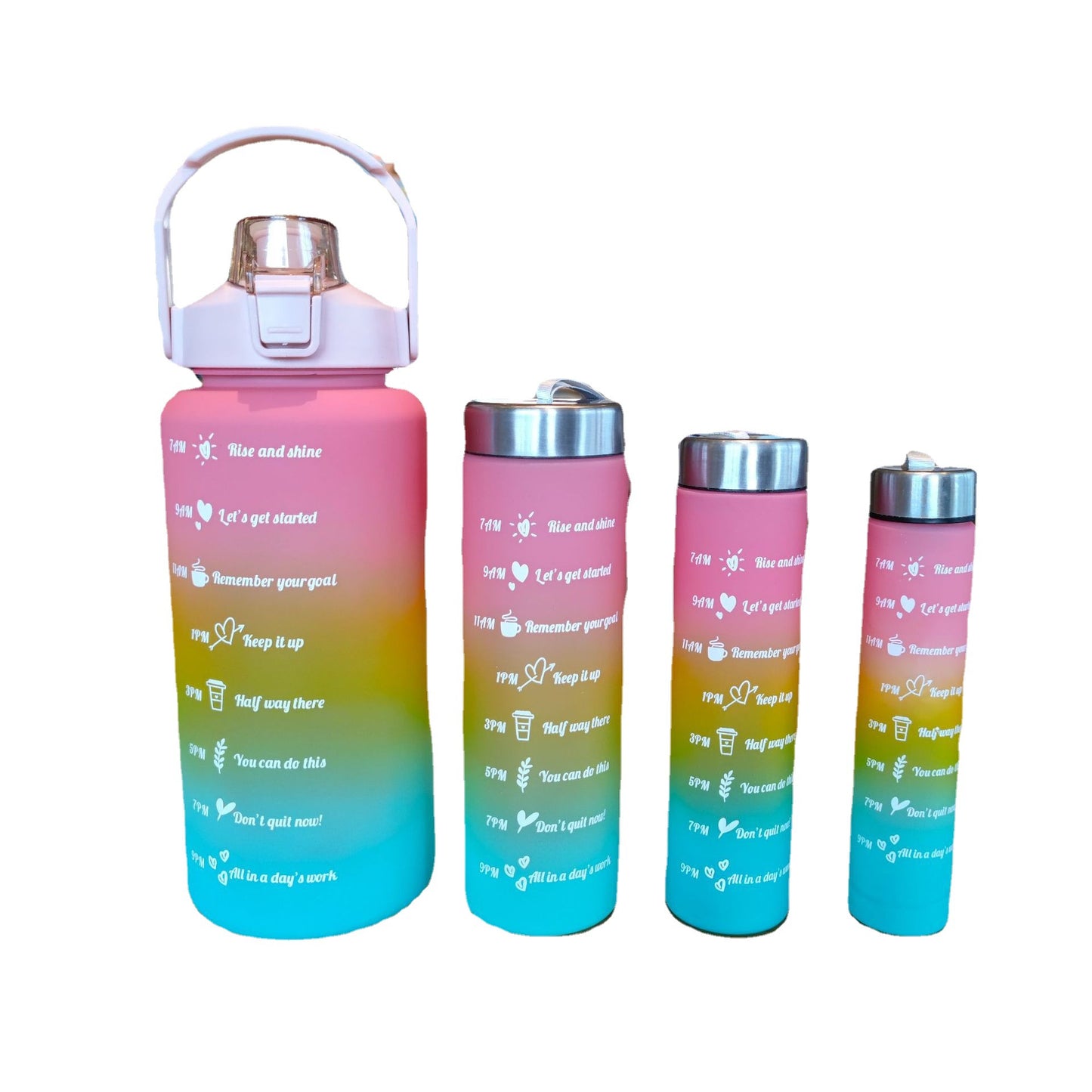 Damen Motivations-Trinkflasche mit Zeitskala und ergonomischem Design Karnz