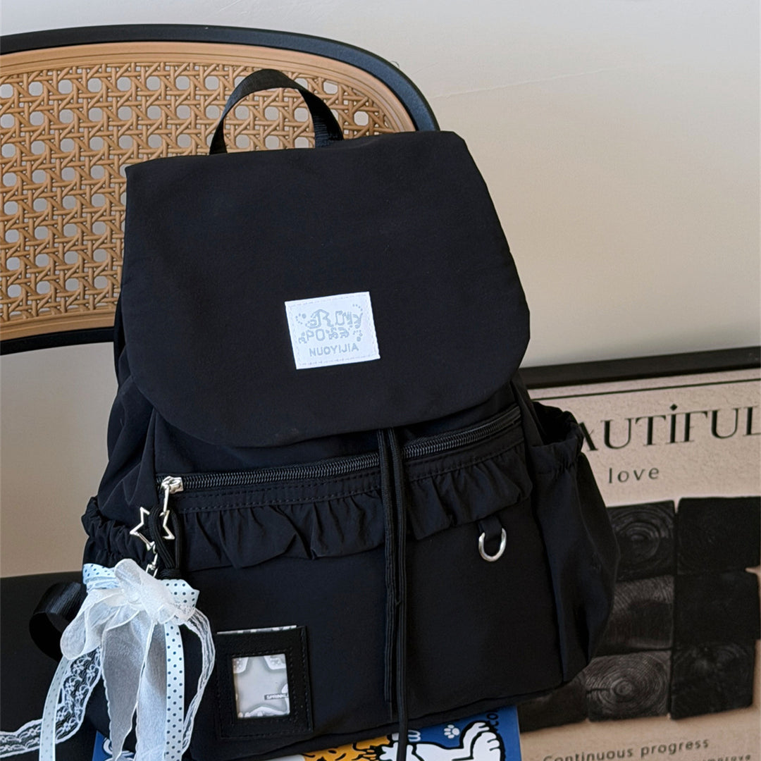 Stylischer Rüschendesign Schulrucksack Karnz
