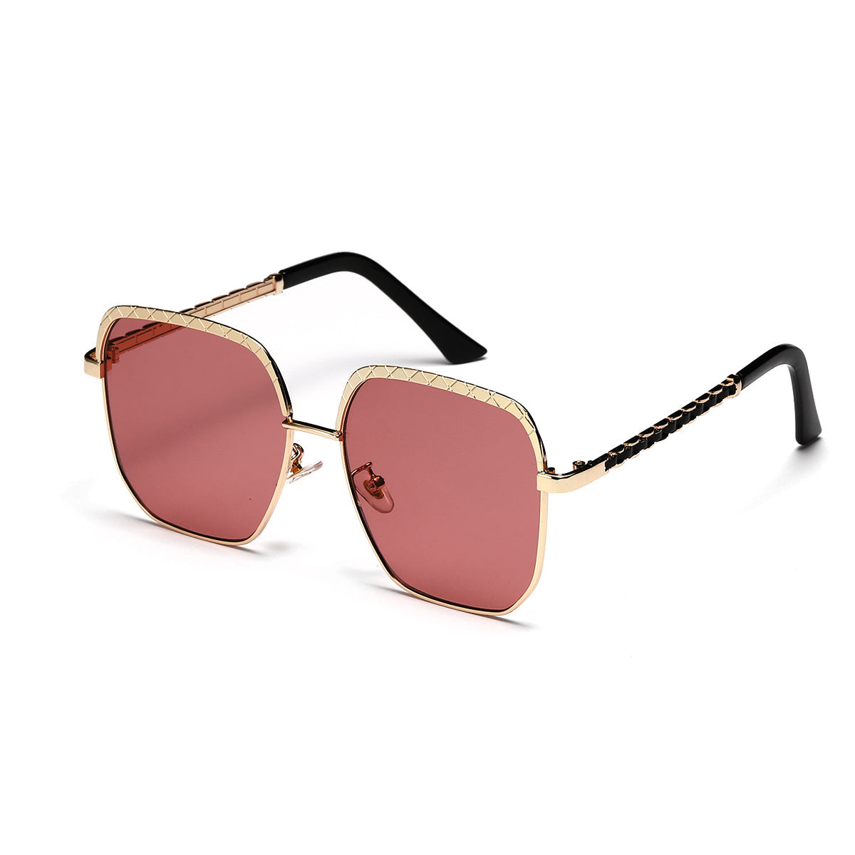 Damen modische oversized Sonnenbrille im geometrischen Design Karnz
