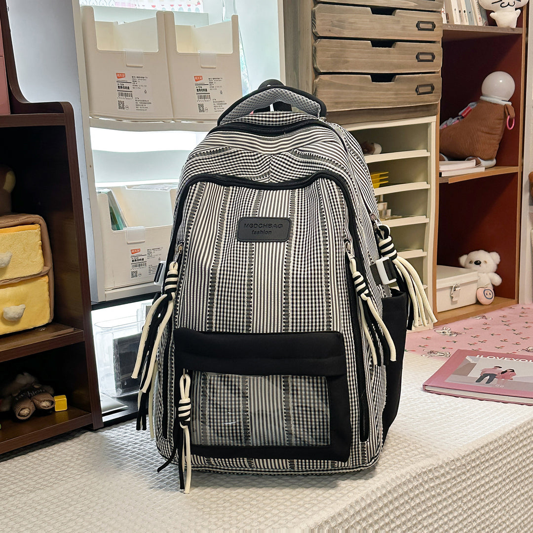 Multifunktionaler strukturierter Rucksack mit Seitentaschen Karnz