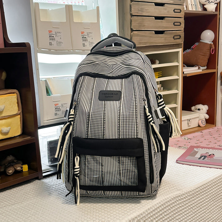 Multifunktionaler strukturierter Rucksack mit Seitentaschen Karnz